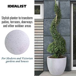 IDEALIST Lite Contemporary Light Concrete Egg Planter