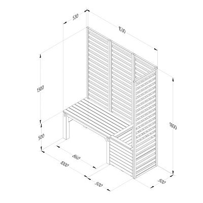 Outdoor Wooden Modular Seating by Forest Garden