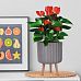 IDEALIST Lite Modern Ribbed Cylinder Planter on Legs, Round Pot Plant Stand Indoor