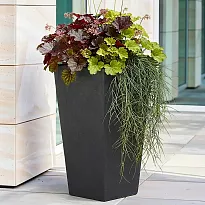 IDEALIST Lite Contemporary Faux Lead Dark Grey Light Concrete Garden T...