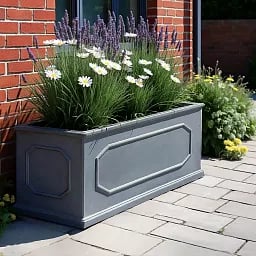 IDEALIST Lite Faux Lead Chelsea Light Concrete Through Planter