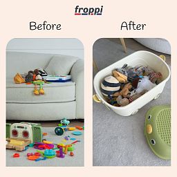 Toy Box for Toy Storage on Wheels with Lid by Froppi