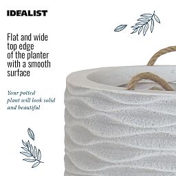 IDEALIST Lite Wave Style Table and Hanging Cylinder Round Plant Pot Dual Use Indoor Planter