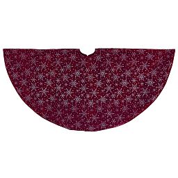 Christmas Tree Skirt with Snowflake Pattern