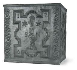 George III Tank Fiberglass Square Faux Lead Planter Pot In/Out