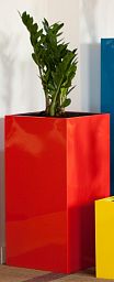 Parallel Tower Contemporary Square Tall GRP Planter
