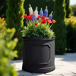 IDEALIST Chelsea Light Concrete Cylinder Garden Planter