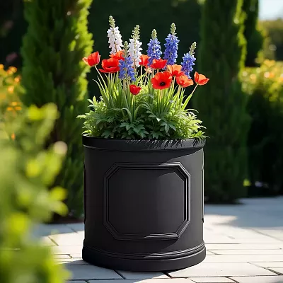 IDEALIST Chelsea Light Concrete Cylinder Garden Planter