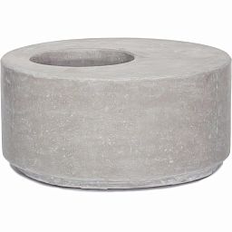 Division Bottom Round Fiberstone Outdoor Planter