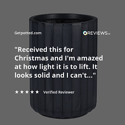 IDEALIST Lite Modern Ribbed Cylinder Round Outdoor Planter