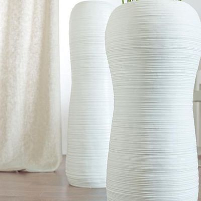 Harmony Round Tall Polystone Indoor Planter