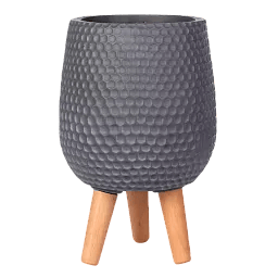 IDEALIST Lite Honeycomb Style Egg Planter on Legs, Round Pot Plant Stand Indoor