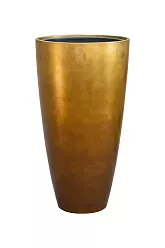 Silver Leaf Tall Planter + Liner | Indoor Plant Pot Vase