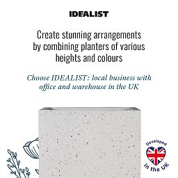 IDEALIST Lite Square Box Contemporary Marble Light Concrete Planter