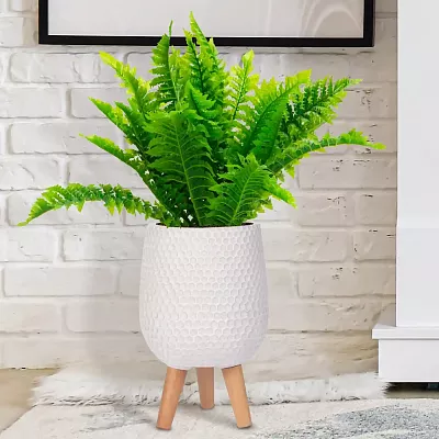 IDEALIST Lite Honeycomb Style Egg Planter on Legs, Round Pot Plant Stand Indoor