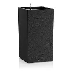 LECHUZA CANTO Slatestone High Square Tall Poly Resin Self-watering Planter