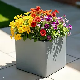 IDEALIST Lite Square Box Contemporary Light Concrete Planter