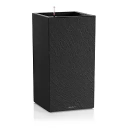 LECHUZA CANTO Slatestone High Square Tall Poly Resin Self-watering Planter