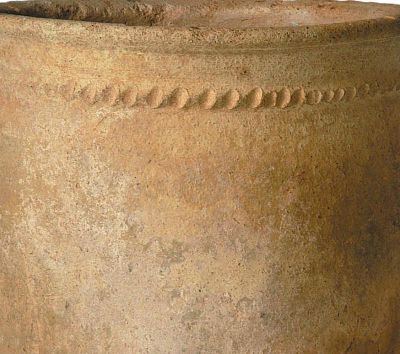Mediterranean Fiberglass Round Tall Terracotta Planter Pot In/Out