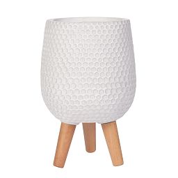 IDEALIST Lite Honeycomb Style Egg Planter on Legs, Round Pot Plant Stand Indoor