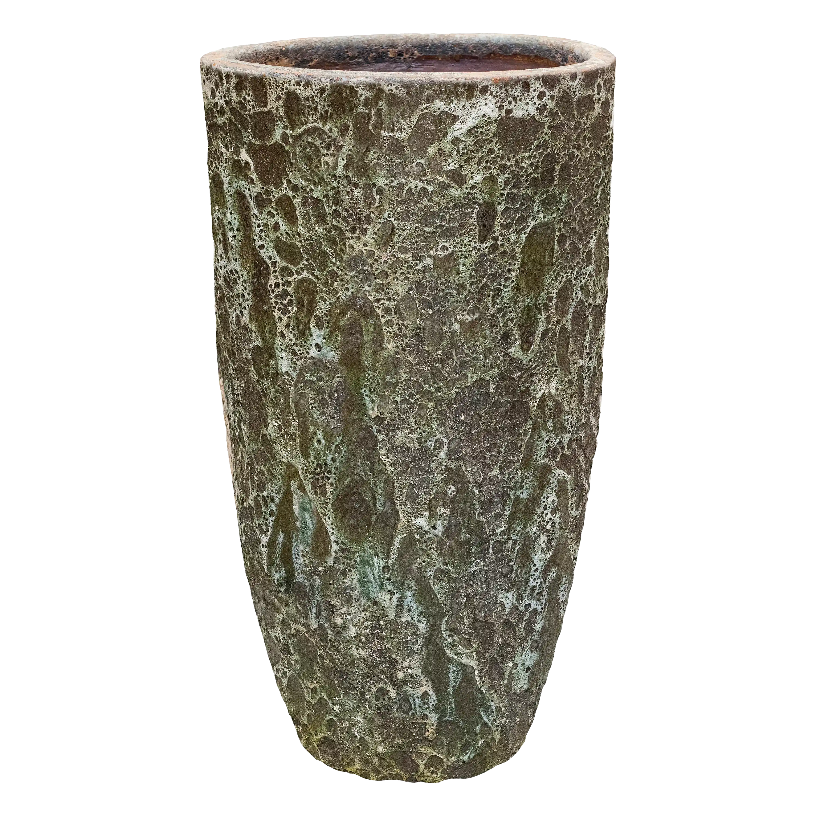 Lava Ceramic Tall Planter | Large Indoor and Outdoor Plant Pot