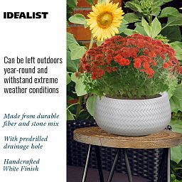 IDEALIST Lite Plaited Style Bowl Outdoor Planter