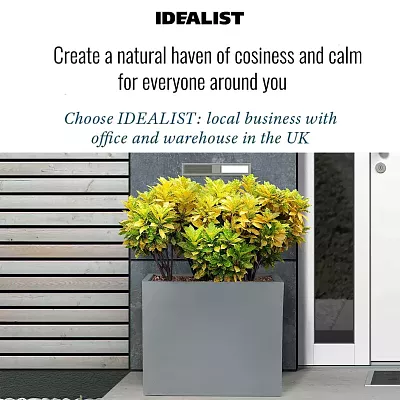 IDEALIST Lite Contemporary Light Concrete Trough Planter