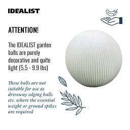 IDEALIST Lite Vertical Ribbed Outdoor Garden Decorative Ball