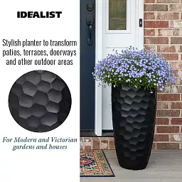 IDEALIST Lite Mosaic Style Tall Round Vase Planter Outdoor Plant Pot