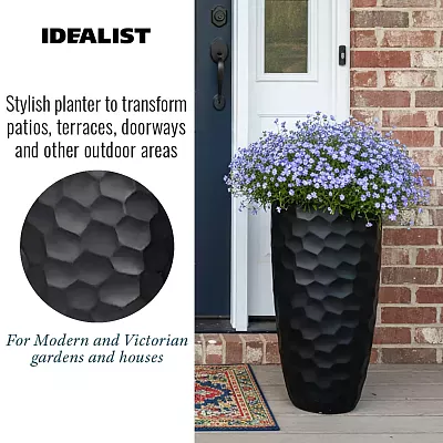 IDEALIST Lite Mosaic Style Tall Round Vase Planter Outdoor Plant Pot