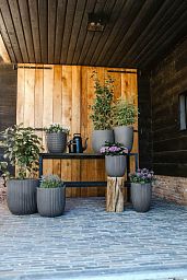 Tall Resin Planter by Cadix Capi Tutch Round