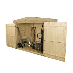 Installed Outdoor Pressure Treated Wooden Shiplap Apex Outdoor Store by Forest Garden