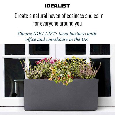 IDEALIST Lite Window Box Light Concrete Planter