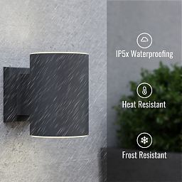 Grantham Up & Down Premium Solar Wall Lights Outdoor