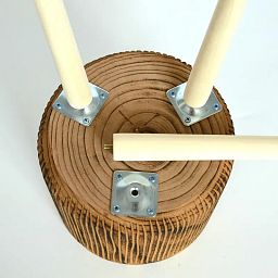 HORTICO RIBBED Wooden House Planter with Legs, Tall Indoor Plant Pot Stand with Waterproof Liner