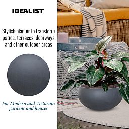 IDEALIST Lite Classic Smooth Bowl Outdoor Planter