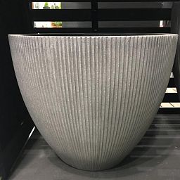 Round Fiberstone Ribbed Planter by Idealist Premium JESSLIN
