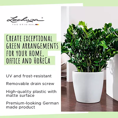 LECHUZA CLASSICO Color Round Poly Resin Self-watering Planter