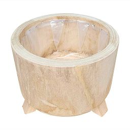 HORTICO GROWER Wooden House Planter with Legs, Indoor Plant Pot Stand with Waterproof Liner