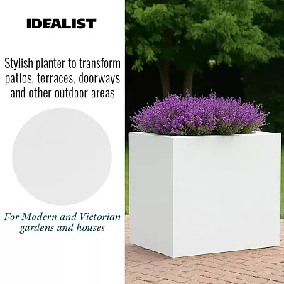 IDEALIST Lite Contemporary Light Concrete Trough Planter