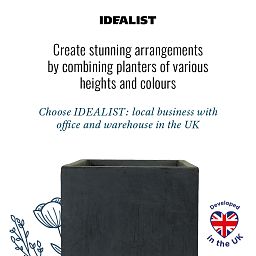 IDEALIST Lite Square Box Contemporary Light Concrete Planter