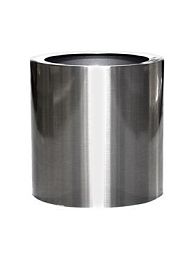 President Topper Round Stainless Steel Brushed Indoor Planter