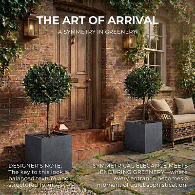 IDEALIST Lite Square Box Contemporary Light Concrete Planter