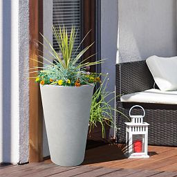 IDEALIST Lite Contemporary Round Light Concrete Planter