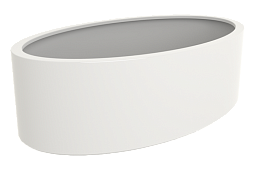 Polyester Ellipse Glossy Outdoor Fiberglass Round Planter