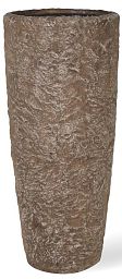 Rocky Round Tall Polystone Outdoor Planter