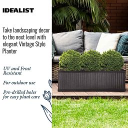 IDEALIST Lite Vertical Ribbed Vintage Style Window Box