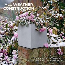IDEALIST Lite Square Box Contemporary Light Concrete Planter