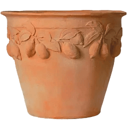 Citrus Fiberglass Round Tall Terracotta Planter Pot In/Out