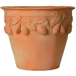 Citrus Fiberglass Round Tall Terracotta Planter Pot In/Out